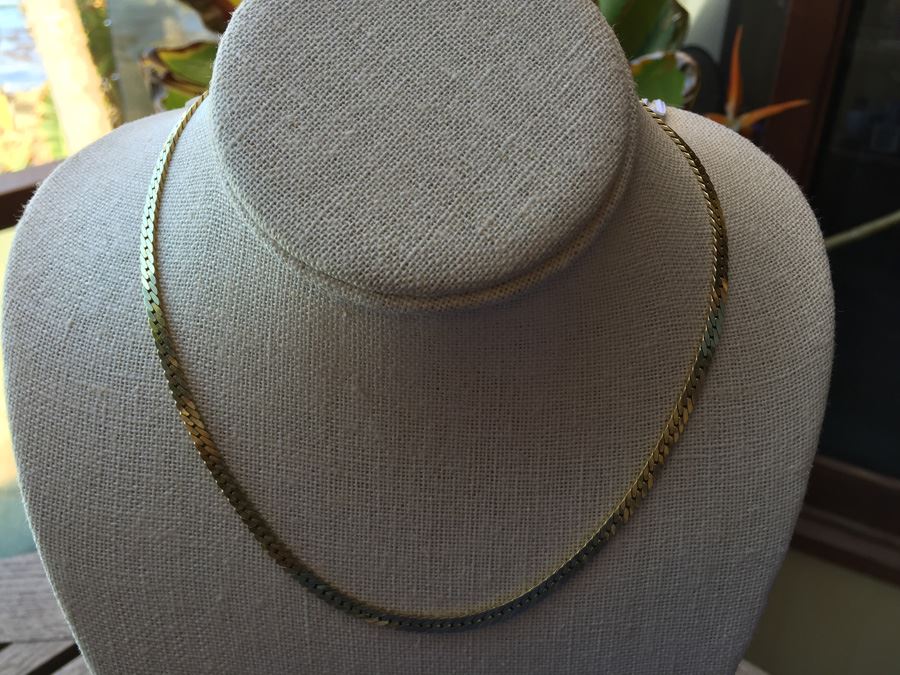 14k Gold Italian Herringbone Chain [Photo 6]