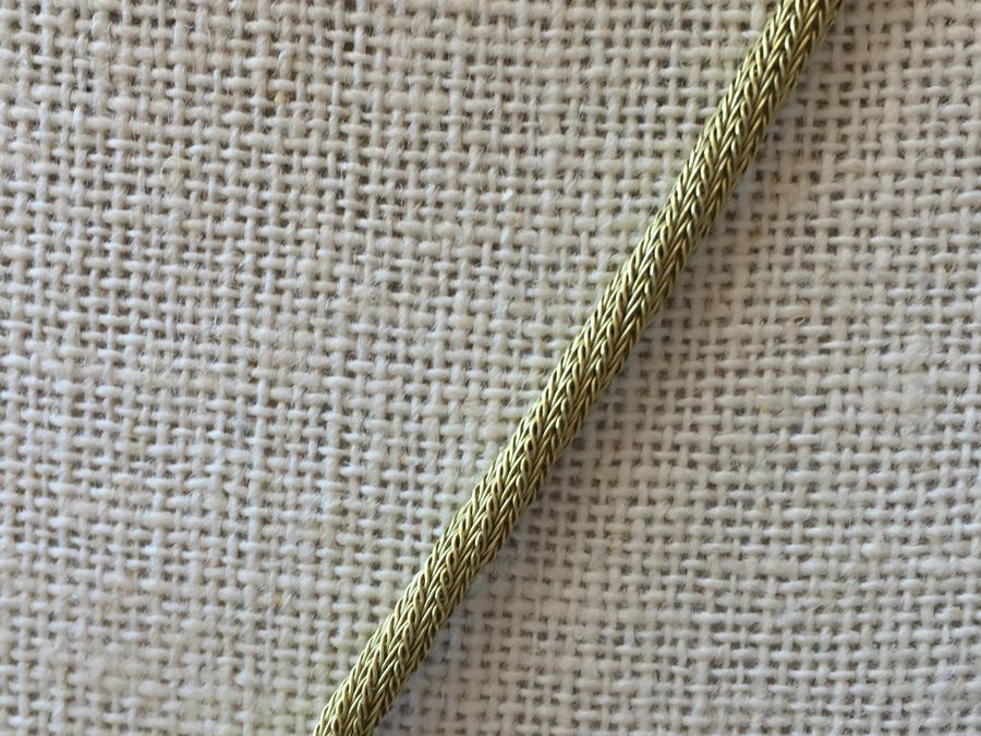 18k Yellow Gold Necklace Adorned With Pendant Italy Wt:20.2g [Photo 6]