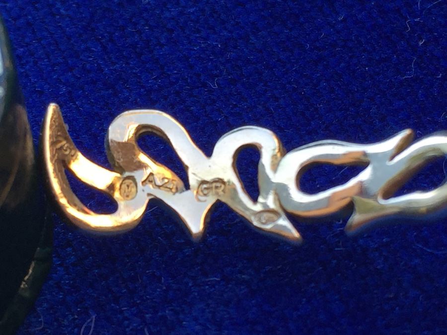 18k Gold Modernist Free Form Earrings 11.6g [Photo 9]