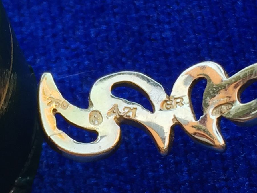 18k Gold Modernist Free Form Earrings 11.6g [Photo 11]