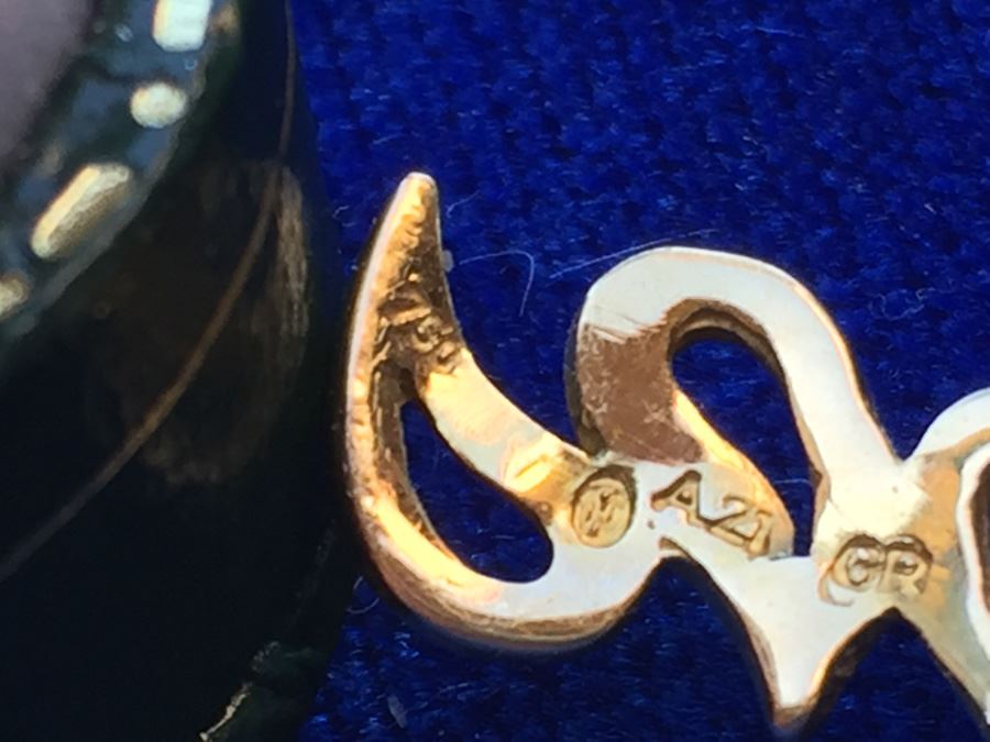 18k Gold Modernist Free Form Earrings 11.6g [Photo 10]