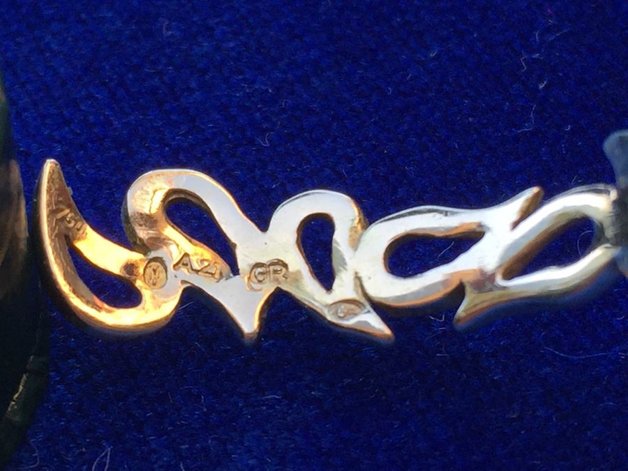 18k Gold Modernist Free Form Earrings 11.6g [Photo 8]