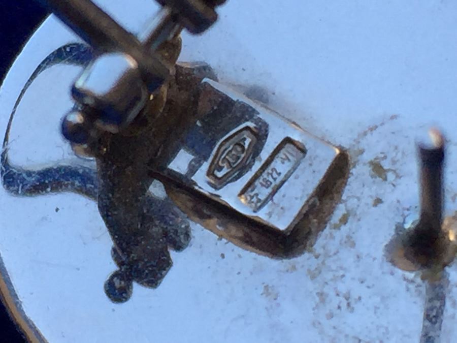 18k White Gold Button Style Earrings Wt:10.5g [Photo 8]