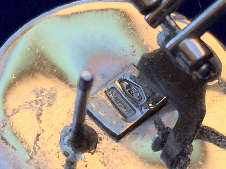 18k White Gold Button Style Earrings Wt:10.5g [Photo 13]