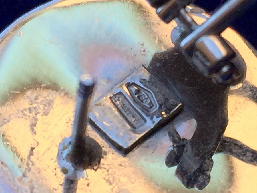 18k White Gold Button Style Earrings Wt:10.5g [Photo 12]