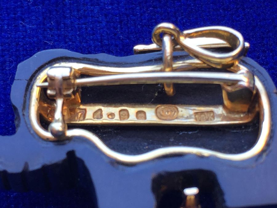 18k Gold Diamond & Pink Tourmaline Elephant Pin/Pendant Combo Wt:8.7g [Photo 3]