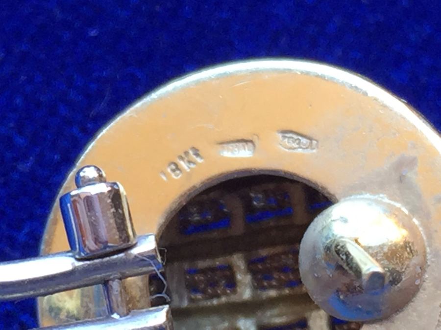 18k Gold Italian Ribbed Rope Earrings Wt:13.9g [Photo 10]