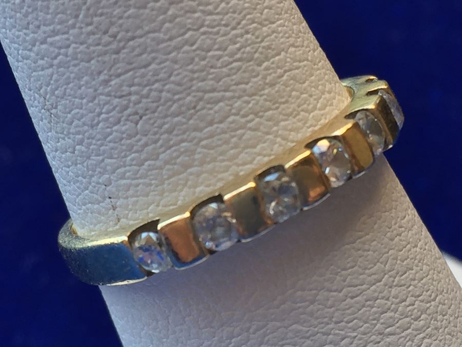 14k Gold Channel Set Diamond Ring Wt:2.4g [Photo 6]