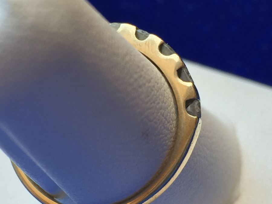 14k Gold Channel Set Diamond Ring Wt:2.4g [Photo 2]