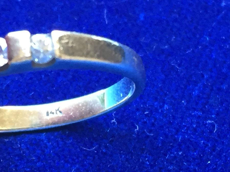 14k Gold Channel Set Diamond Ring Wt:2.4g [Photo 11]