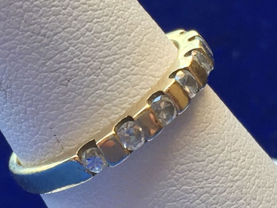 14k Gold Channel Set Diamond Ring Wt:2.4g [Photo 9]