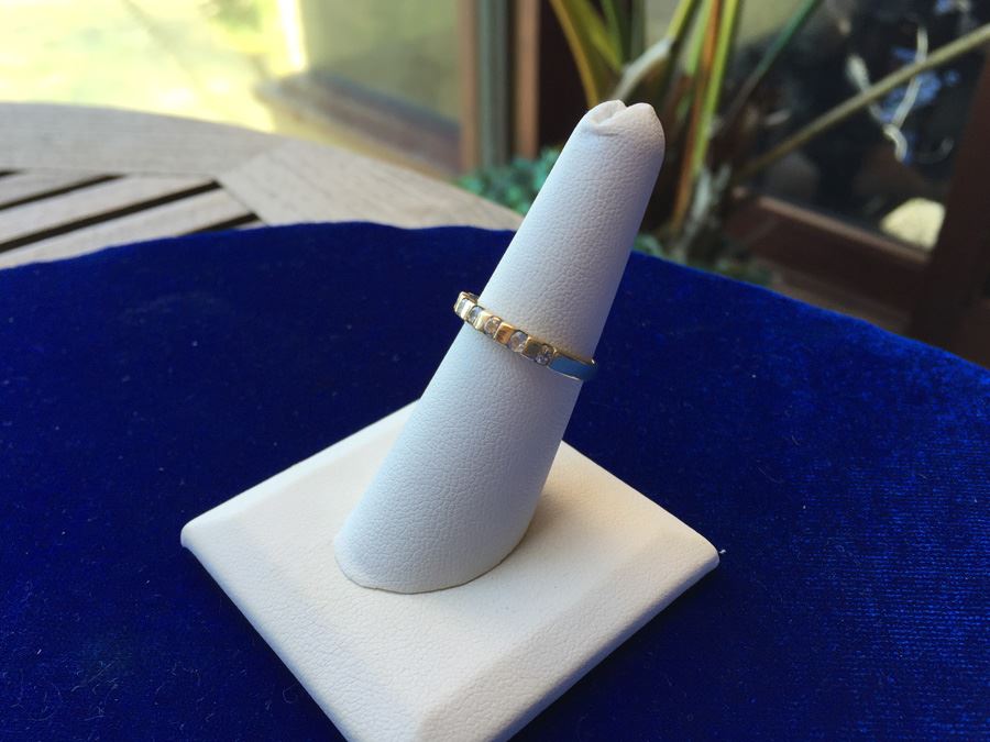 14k Gold Channel Set Diamond Ring Wt:2.4g [Photo 4]