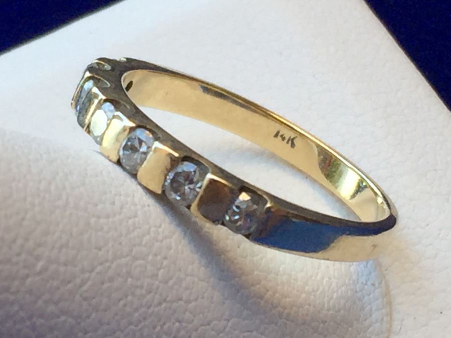 14k Gold Channel Set Diamond Ring Wt:2.4g [Photo 14]