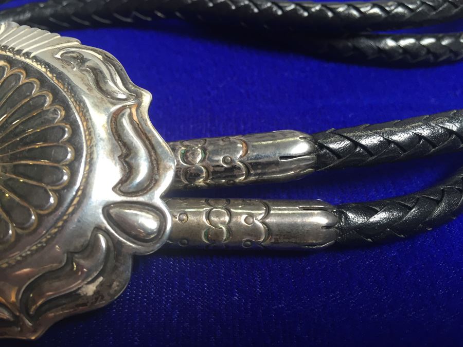 Sterling Silver Navajo Bolo by Jim Thomas Wt:41.2g [Photo 5]