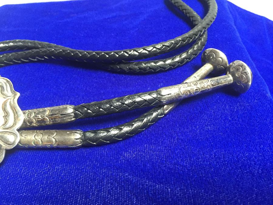 Sterling Silver Navajo Bolo by Jim Thomas Wt:41.2g [Photo 4]