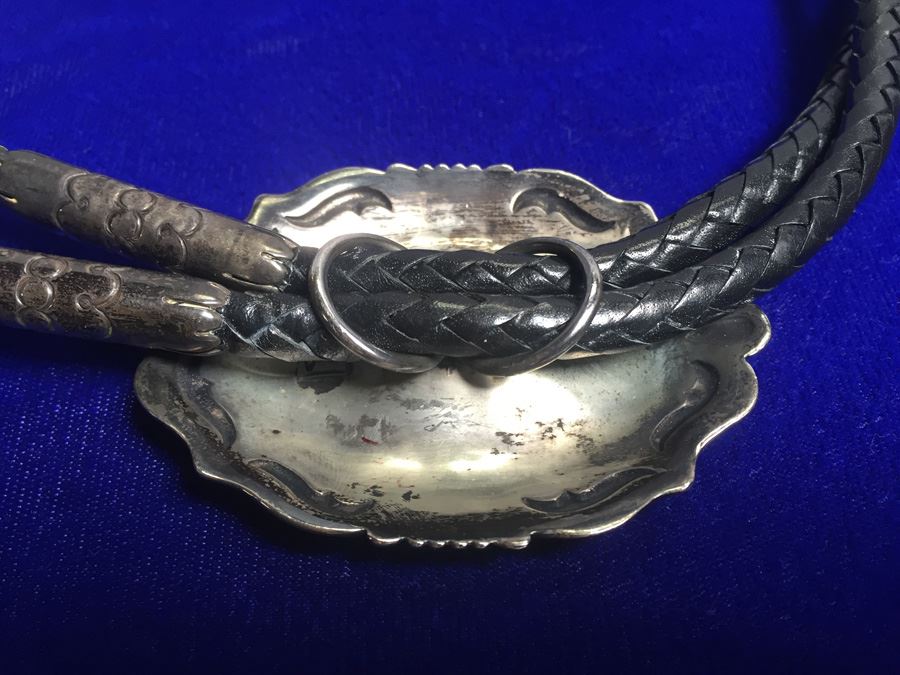 Sterling Silver Navajo Bolo by Jim Thomas Wt:41.2g [Photo 6]
