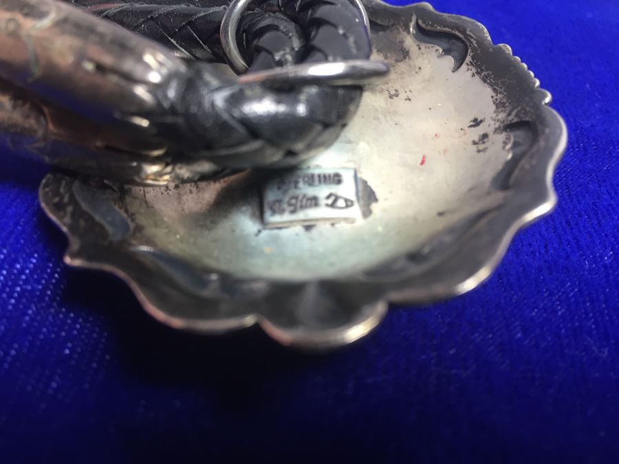 Sterling Silver Navajo Bolo by Jim Thomas Wt:41.2g [Photo 7]