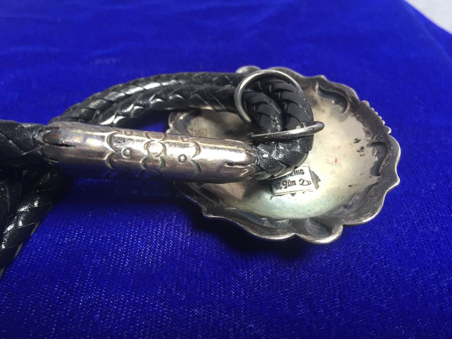 Sterling Silver Navajo Bolo by Jim Thomas Wt:41.2g [Photo 9]