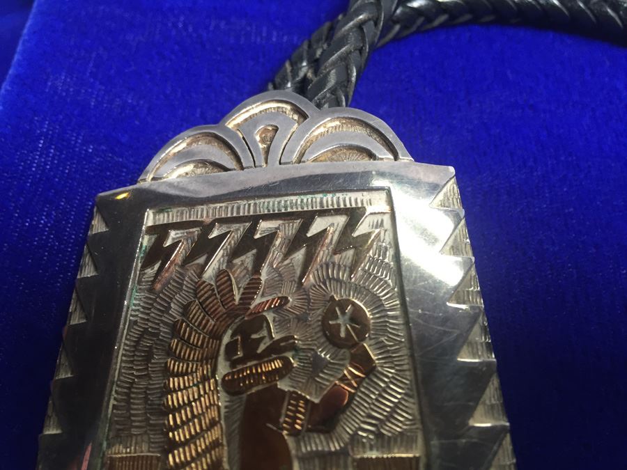 14k Gold & Sterling Silver Watson Honanie Hopi Bolo Wt:60.1g [Photo 7]