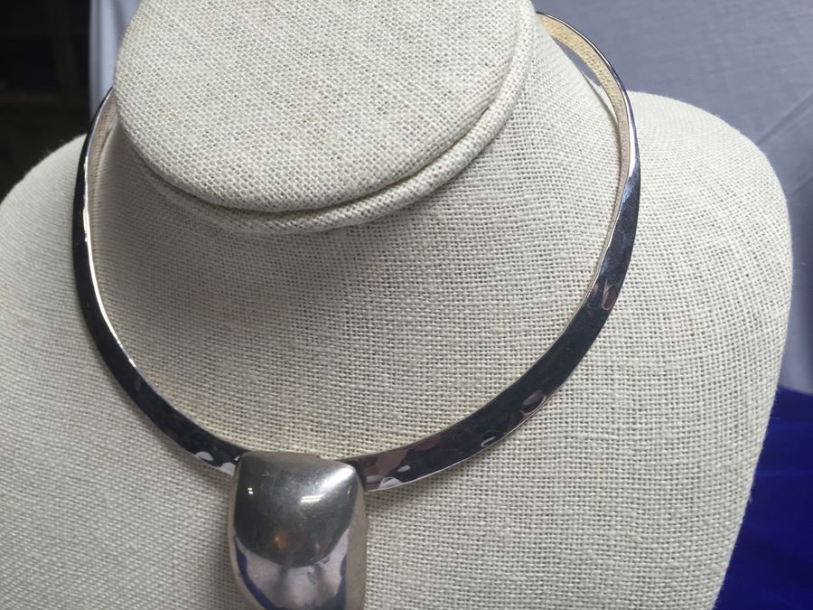 D. Maycotte Sterling Silver Designer Chocker Wt:44.1g [Photo 6]