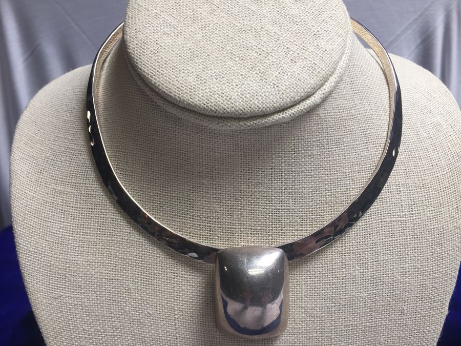 D. Maycotte Sterling Silver Designer Chocker Wt:44.1g [Photo 4]