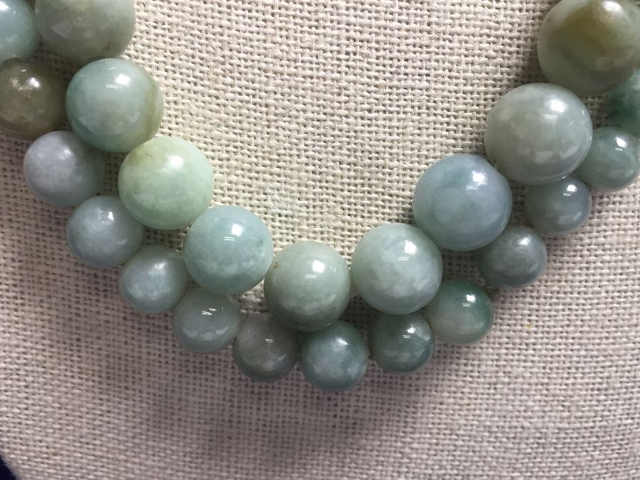 Beautiful Jadeite Continuous Necklace Wt:170g [Photo 2]