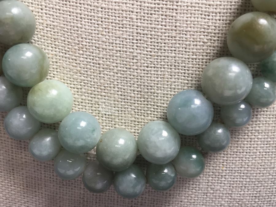 Beautiful Jadeite Continuous Necklace Wt:170g [Photo 6]