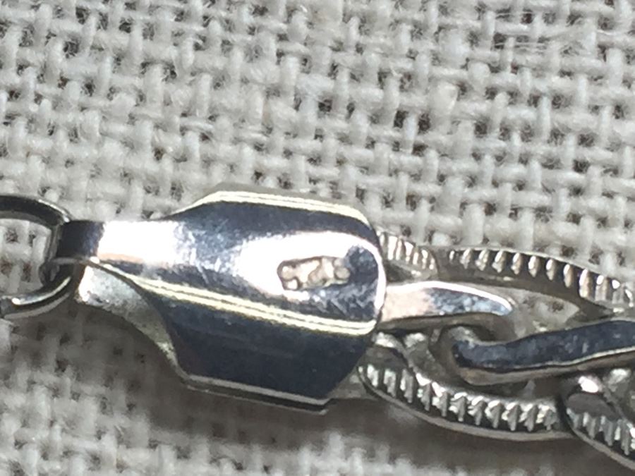 Sterling Silver Flat Link Chain Wt:37.7g [Photo 3]
