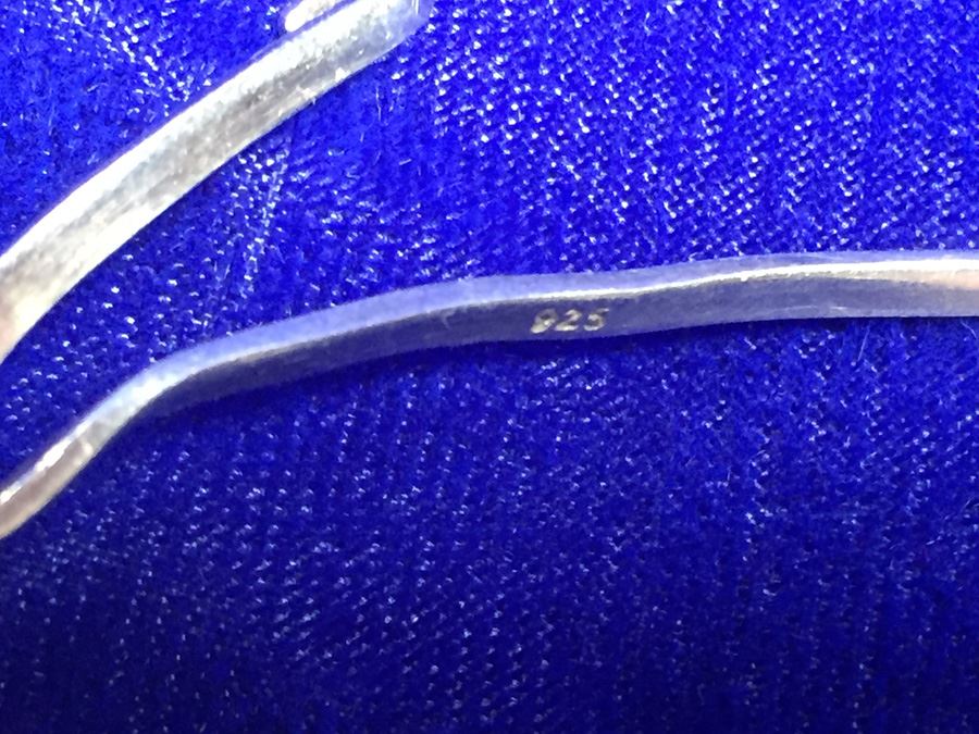 Sterling Silver Choker W/ Beautiful Tahitian Pearl Enhancer Wt:20.4g [Photo 8]