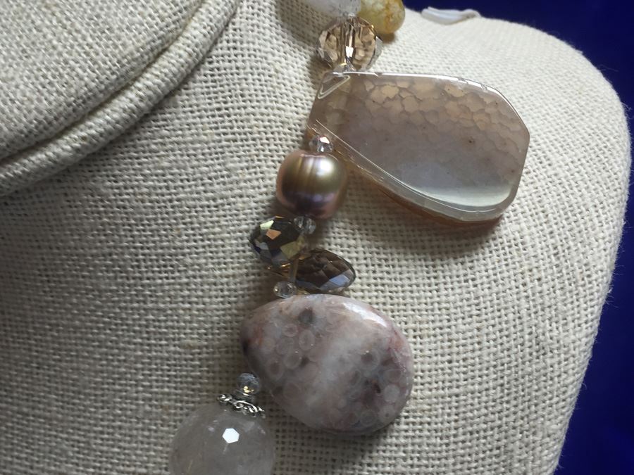 Designer Style Necklace Including Genuine Stones Wt:102.3g [Photo 8]