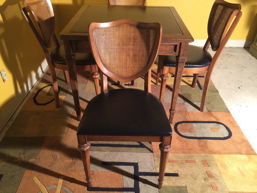 American of Chicago Card Table with Four Chairs [Photo 3]