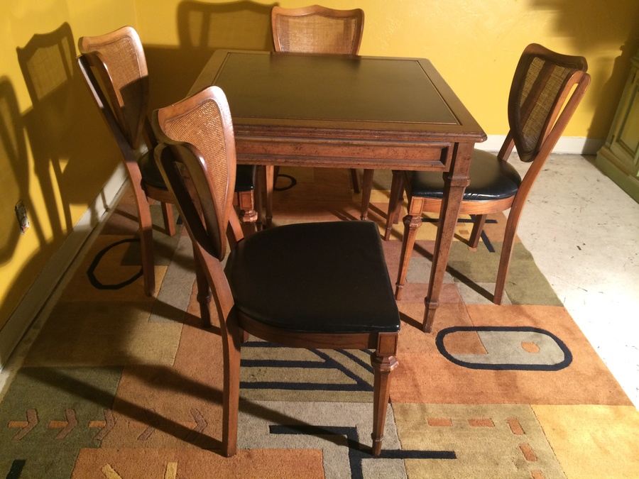 American of Chicago Card Table with Four Chairs [Photo 5]
