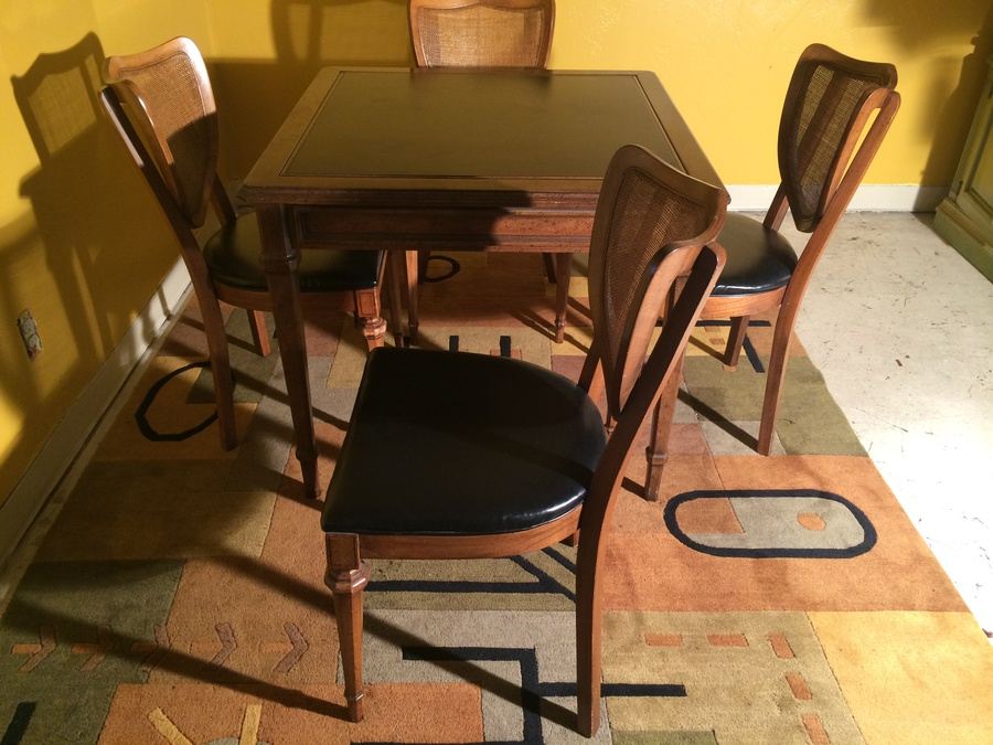 American of Chicago Card Table with Four Chairs [Photo 6]