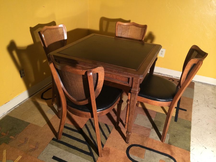 American of Chicago Card Table with Four Chairs