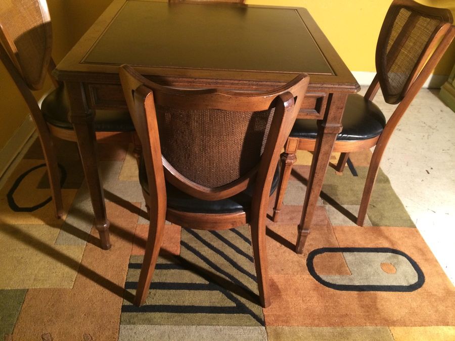 American of Chicago Card Table with Four Chairs [Photo 2]