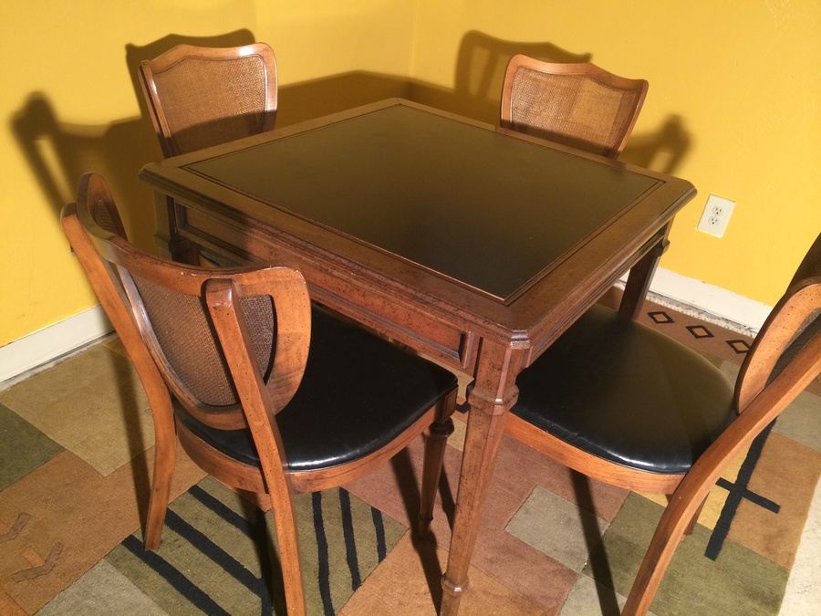 American of Chicago Card Table with Four Chairs [Photo 4]