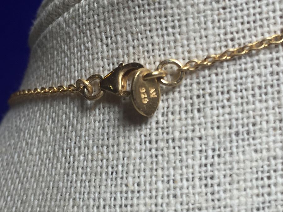 Designer Turqouise Pendant On Vermeil Chain Wt:7.3g [Photo 7]