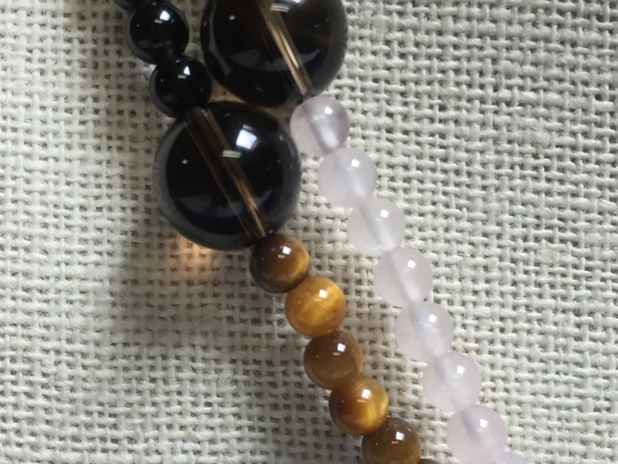 Sterling Silver Modernist Pendant On Geniune Beads Wt:56g [Photo 5]