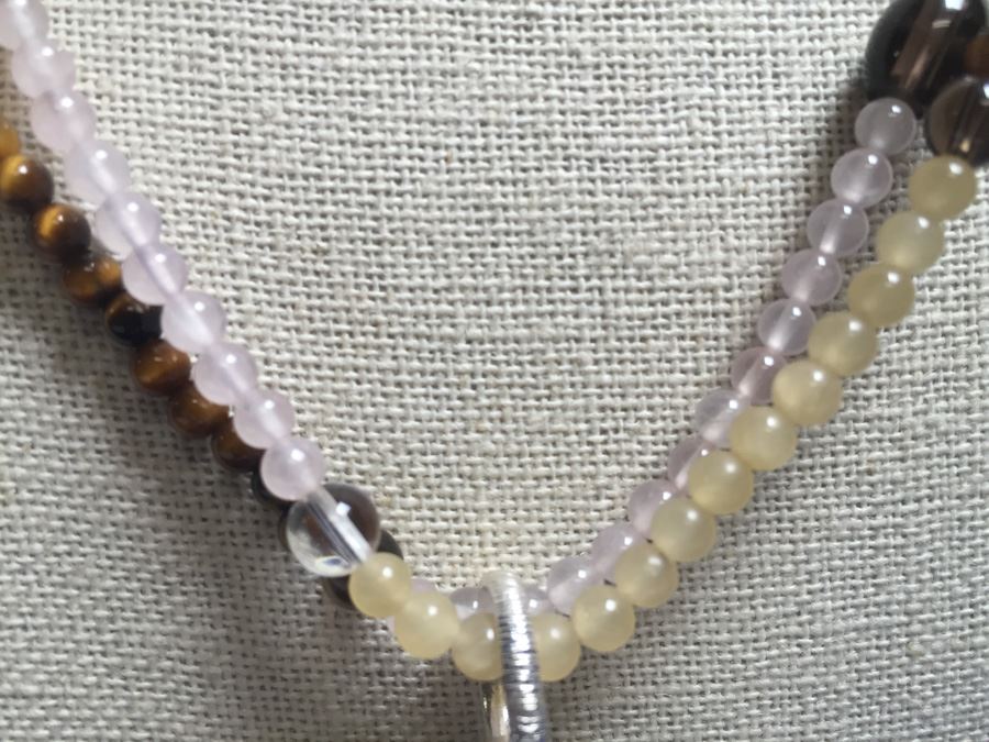 Sterling Silver Modernist Pendant On Geniune Beads Wt:56g [Photo 6]