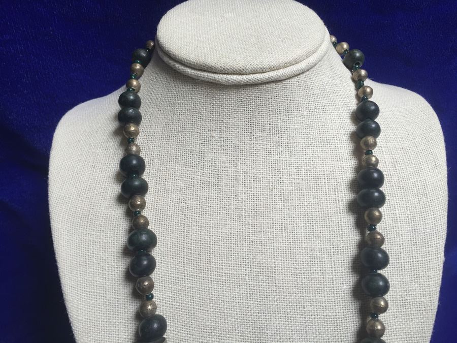 Guatamalan Ethnic Necklace W/ Carved Stone Head [Photo 6]