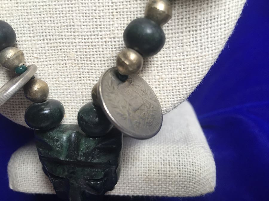 Guatamalan Ethnic Necklace W/ Carved Stone Head [Photo 5]