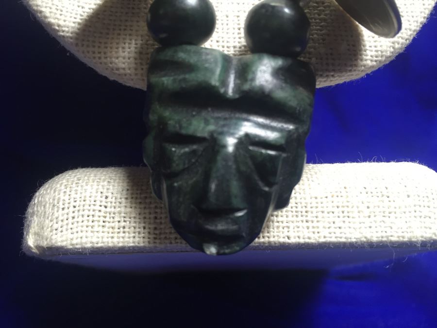 Guatamalan Ethnic Necklace W/ Carved Stone Head [Photo 8]
