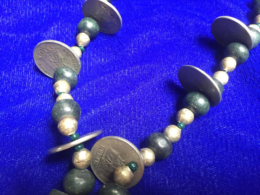 Guatamalan Ethnic Necklace W/ Carved Stone Head [Photo 11]