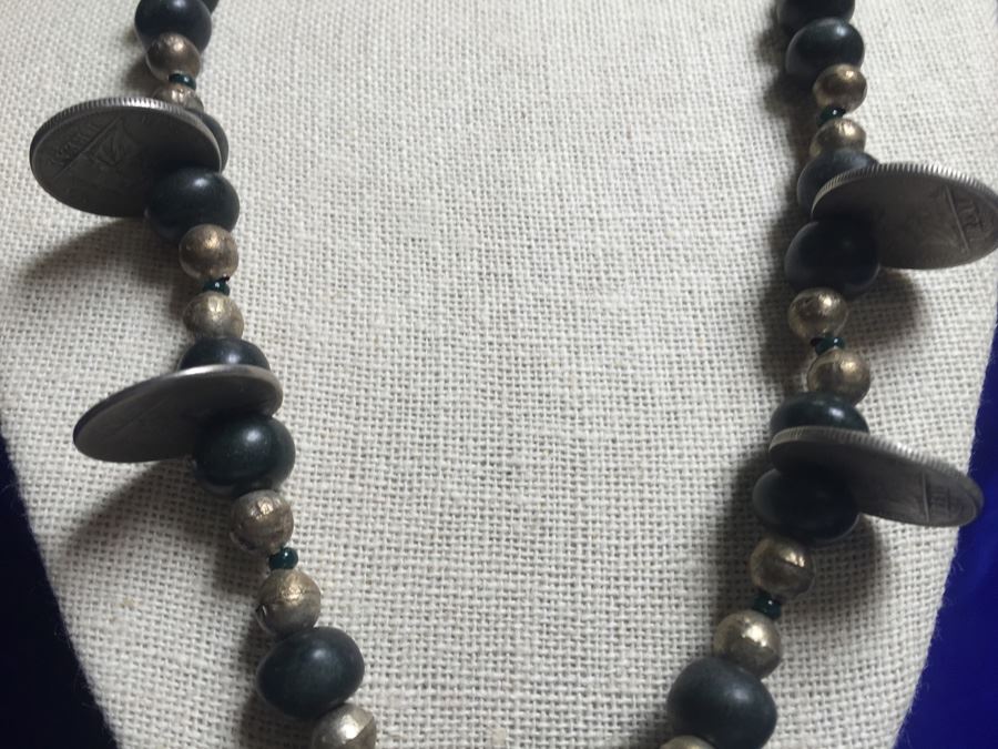 Guatamalan Ethnic Necklace W/ Carved Stone Head [Photo 7]