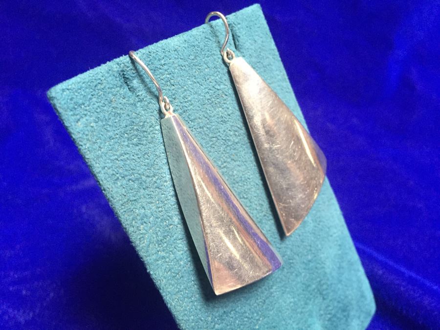 Signed Rallahl Sterling Silver Earrings Wt:20.4g [Photo 6]