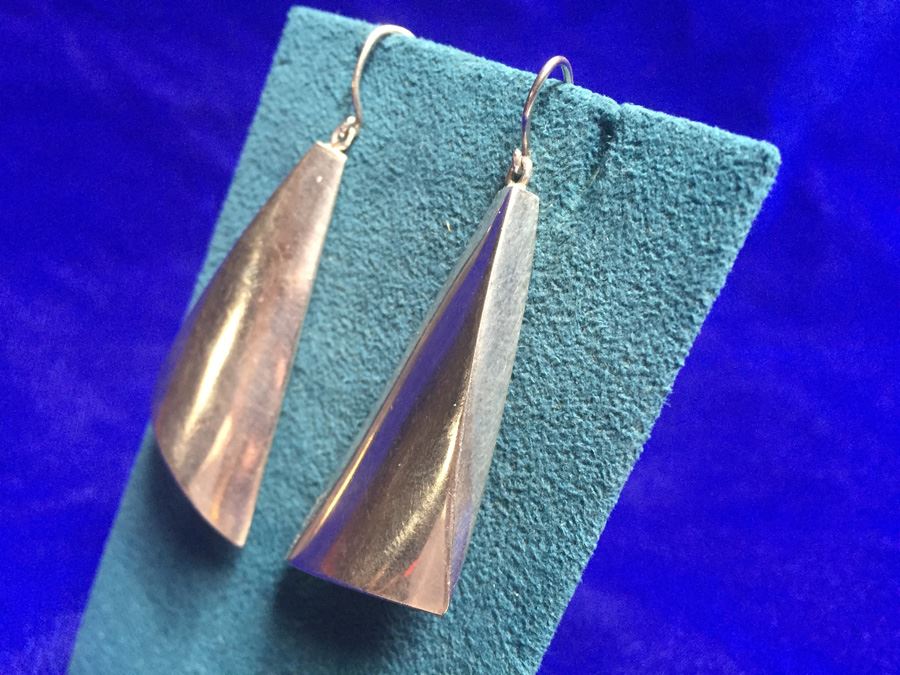 Signed Rallahl Sterling Silver Earrings Wt:20.4g [Photo 5]