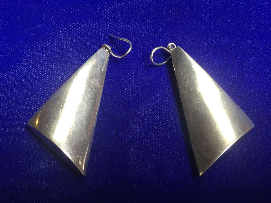 Signed Rallahl Sterling Silver Earrings Wt:20.4g [Photo 8]