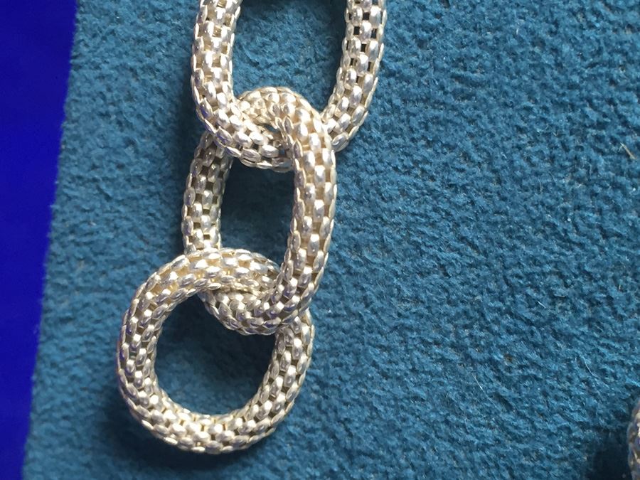 Sterling Silver Intertwined Rope Rings Earrings Wt:5g [Photo 7]