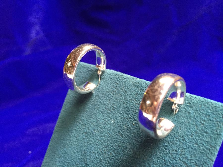 Sterling Silver Earrings Signed JCM Wt:4g [Photo 2]