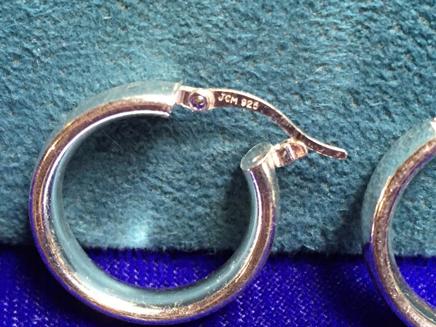 Sterling Silver Earrings Signed JCM Wt:4g [Photo 3]
